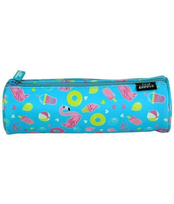 Smily round pencil pouch (light blue) | kids Pencil Pouch | School Pencil pouch | Pencil pouch For Boys & Girls | Light Blue Color Pencil pouch | Birthday Returns Gifts | Girls Pencil pouch | Zipper Pencil pouch