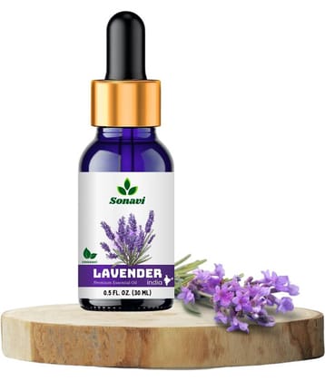 Sonavi Lavender Stress Relief Essential Oil Green With Dropper 30 mL ( Pack of 1 )