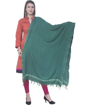 A R Silk Green Cotton Dupatta