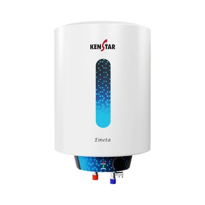 Kenstar Emeta 25L Vertical Storage Water Heater for Home| 5-Star Rated Geyser| Multiple Safety Systems with Advanced 3 Level Safety| White & Black Kenstar Emeta 25L Vertical Storage Water Heater for Home| 5-Star Rated Geyser| Multiple Safety Systems with