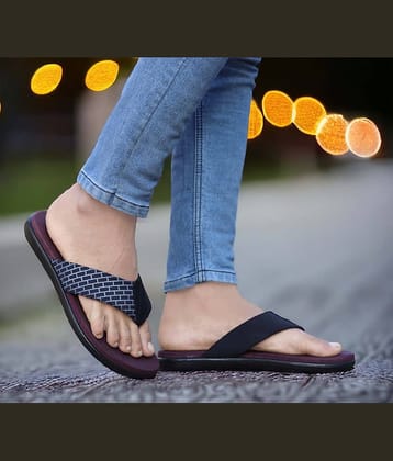 Aadi Maroon Men's Thong Flip Flop