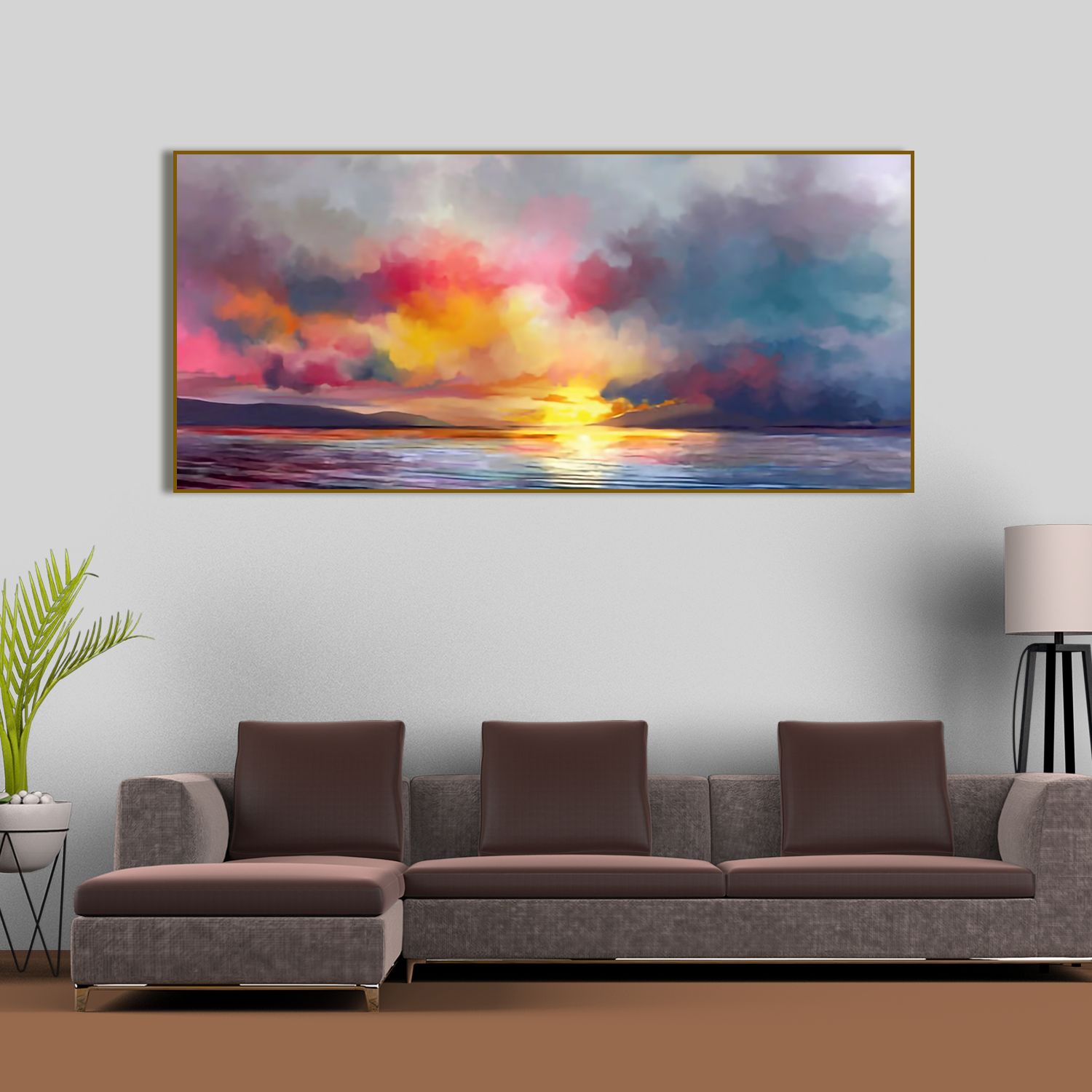 Euphoric Horizon Canvas Wall Painting-Without Frame