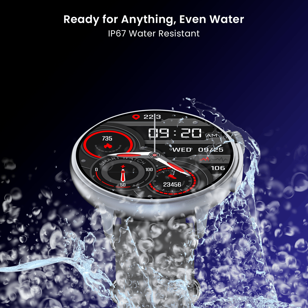 CELLECOR M7 PRO RAY 1.43" AMOLED Display | 700 NITS | AOD | BT-Calling | AI Voice | Split Screen | IP67 | Rotating Crown | SmartWatch (Black)