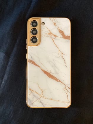 Gold Electroplated Marble Pattern Luxury Cover-Samsung Galaxy S21