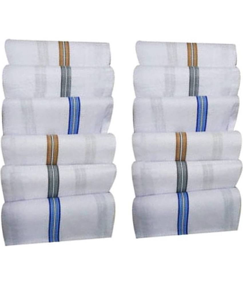 100% Cotton Handkerchief For Men & Boys Set of 12 PCs