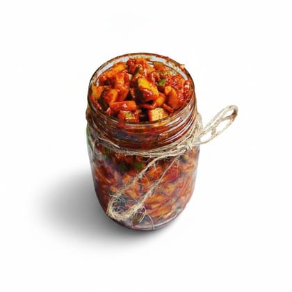 Traditional Mango Pickle - 350 gm - One glass jar containing pickle