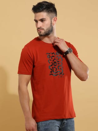 MEROON SNAKE CREWNECK T-SHIRT-S