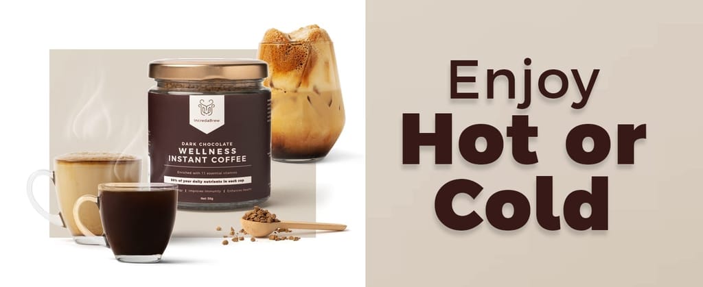 Dark Chocolate Wellness Instant coffee - 50 gm Jar and Frother