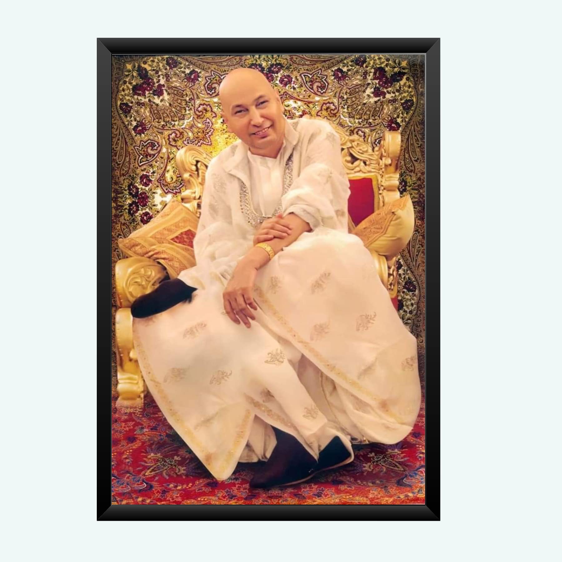 NOKKES Guru ji Best Poster Photo With Frame For Home Bedroom Living room office Photo Frame Size 8X12 In_1