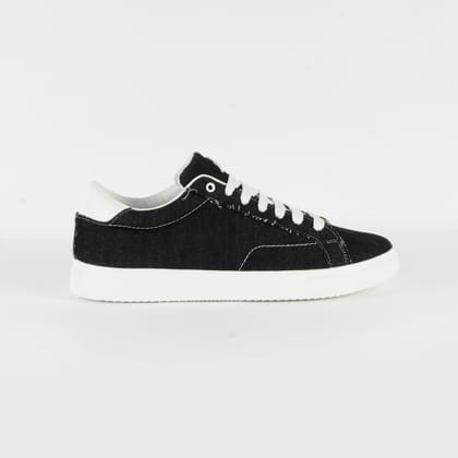 BLACK THREAD - Black Denim Sneakers-6
