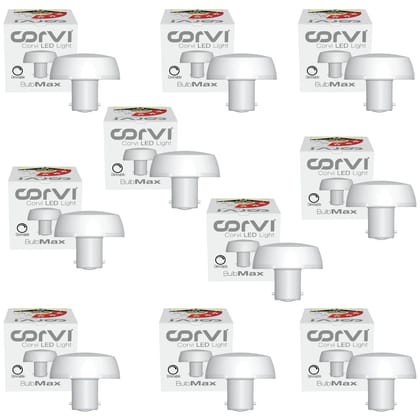 CORVI LED Bulb | 9 Watts illumination using 6 Watts power | B22, Compact Non-Protruding | 4000K Easy White Full Glow | Dimmable | 2 Year Warranty | Industry’s Best 3 star Rated Energy Saving Bu