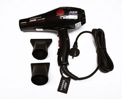 Chaoba 2000W Professional Hair Dryer with Hot & Cold Air | 2 Speed Settings | Styling Nozzle & Diffuser | Powerful Blow Dryer for Men & Women (Standard)