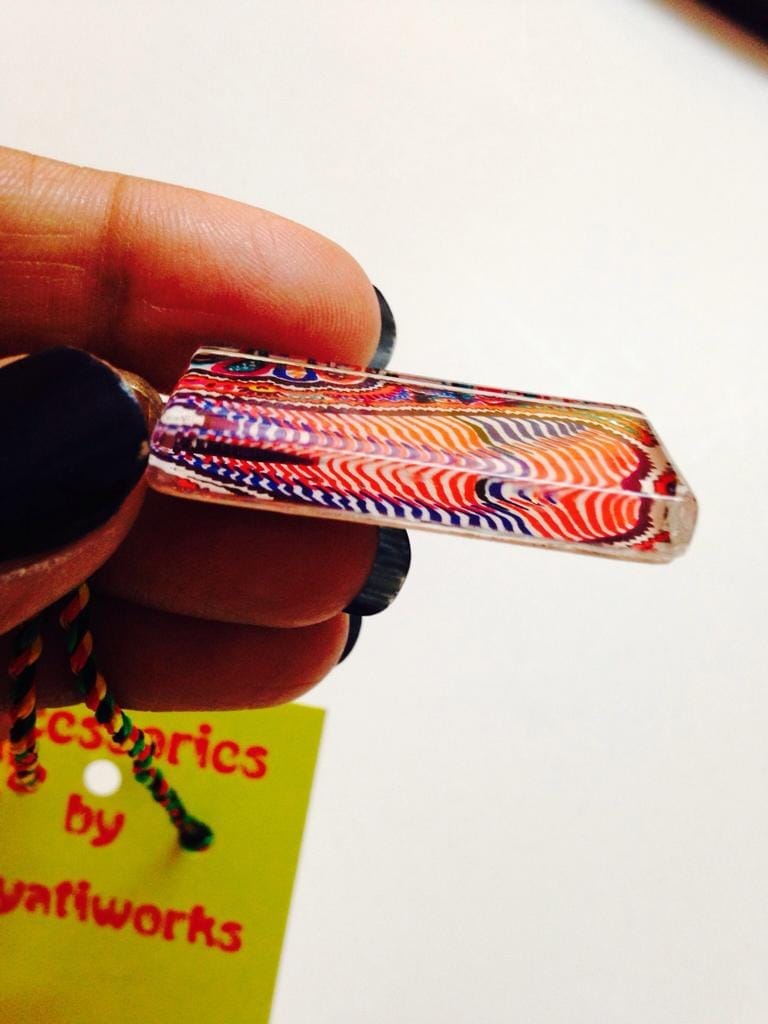 Brit-angle Rectangle Glass Pendant