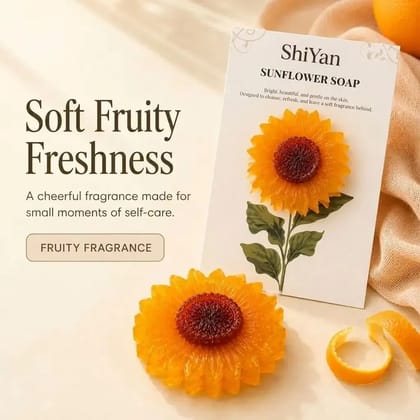 Sunflower Shape Hand Wash Soap Imported | Decorative Flower-Shaped Bath Soap | Fragrant Hand & Body Cleansing Soap | Unique Bathroom & Gift Essential (Pack of 3) Sunflower Shape Hand Wash Soap Imported | Decorative Flower-Shaped Bath Soap | Fragrant Hand & Body Cleansing Soap | Unique Bathroom & Gift Essential (Pack of 3)