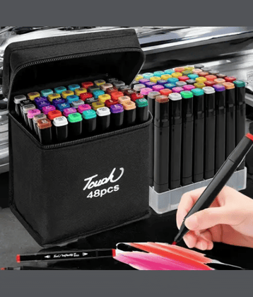 Theos 48 Assorted/Multicolour Touch 48 Marker Pen Set