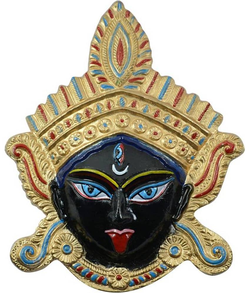 DD1Feng Shui Beautiful Maa Kali Face Murti Idol Statue Sculpture Wall Hanging, Good Luck & Brings Prosperity