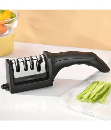 Shopeleven Black Iron Knife Sharpner Blade Length 5 cm ( Pack of 1 )