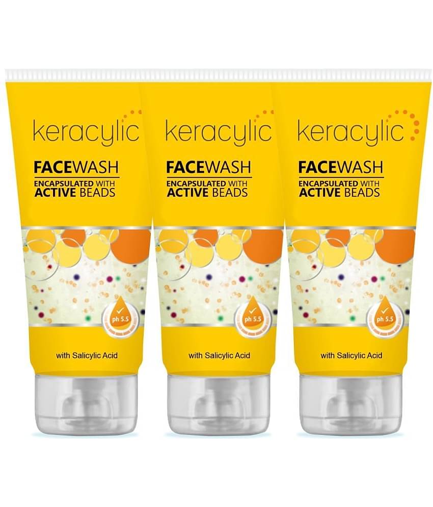 Leeford Keracylic Facewash with Active Beads and deeply cleanses pores, 70g (Pack of 3)