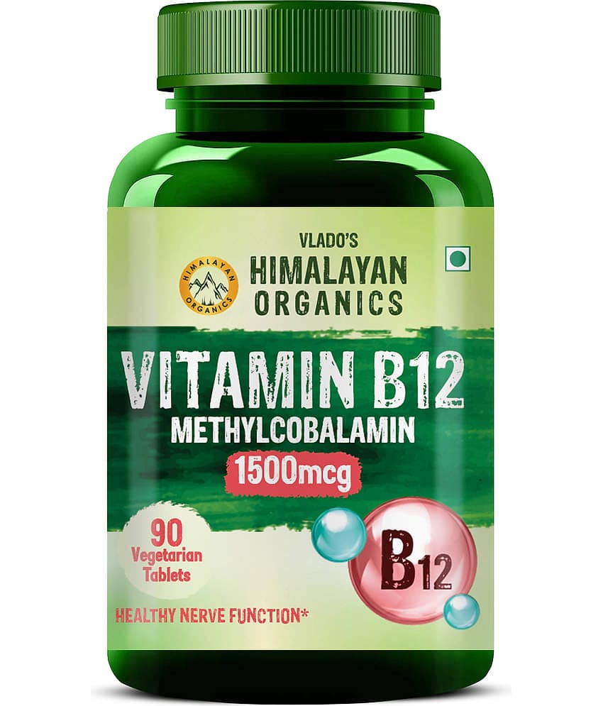 Vlado's Himalayan Organics Methyl cobalamin Vitamin B12 1500mcg Supplement 90 No.s