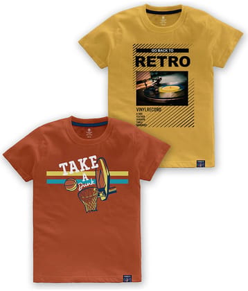 CODEZ Pack of 3 Boys Cotton Blend T-Shirt ( Multi Color )