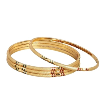 Set of 4 Matte Gold Plated Bangles