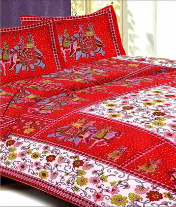 Bombay Spreads Cotton King Bedsheet ( Multicolor )