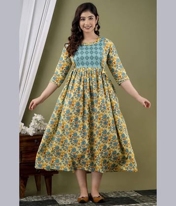 Nevisha Style Blue Cotton Maternity Kurta Single