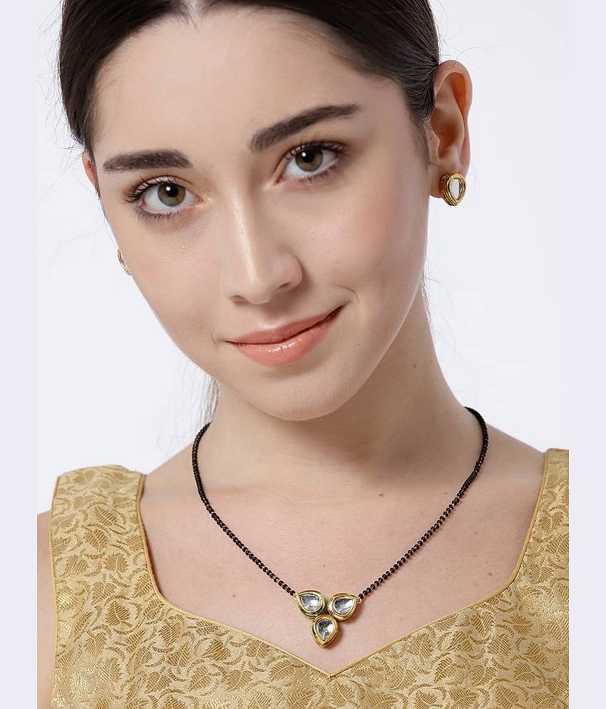 YOUBELLA Golden Mangalsutra Set ( Pack of 1 )