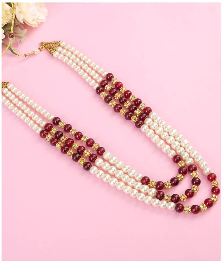 Pearl beads Dulha groom sherwani Necklace/Moti Mala for Men for wedding | Exquisite Groom Mala | Perfect for Grooms