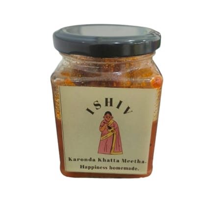 Ishiv Homemade Karonda Khatta Meetha Pickle, 250 g