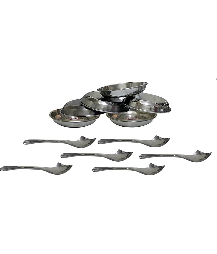 Dynore 12 Pcs Stainless Steel Dessert Plate