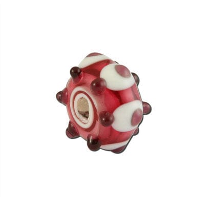 Beadwaala Handmade Fancy Lampwork Glass Beads For Jewelry Making. (Roundel) SFL-203-Per Packet 25 Pcs / 10X18 MM
