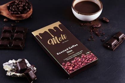 Dark Rosted Coffee - Chocolate Bar, 70 gm | Melt Chocolates