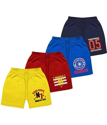 MIST N FOGG Pack of 4 Cotton Shorts For Boys ( Multi )