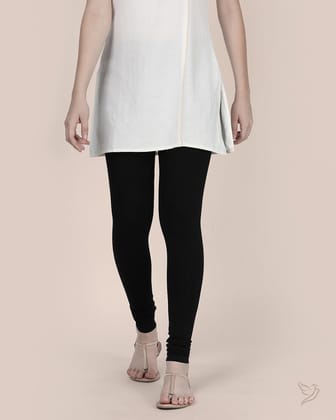 Cotton Churidar Legging - Carbon Black-S / Carbon Black