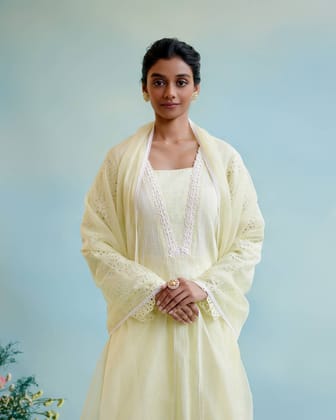 Yellow Petal Dupatta-Free Size / Yellow Petal