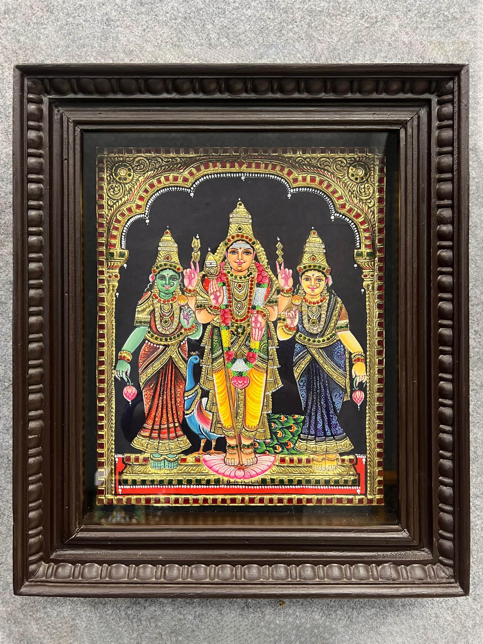 Murugar Valli Deivanai Embossed  - With Frame