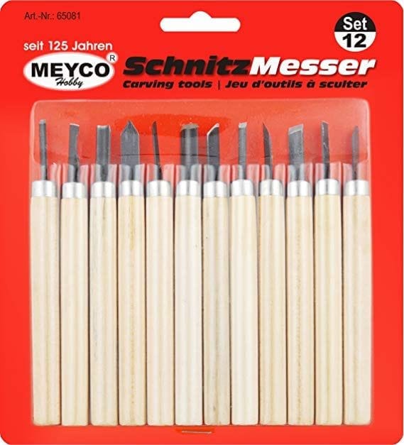 Meyco Hobby Wood Carving Tool Set of 12 Pcs