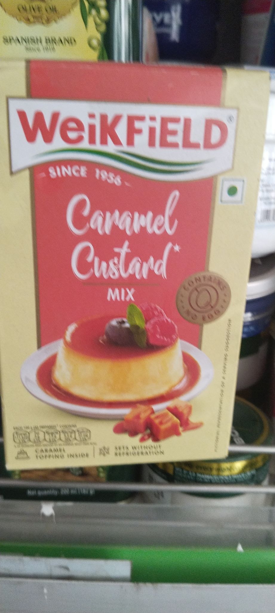 Weikfield cornflour carmal custard mix