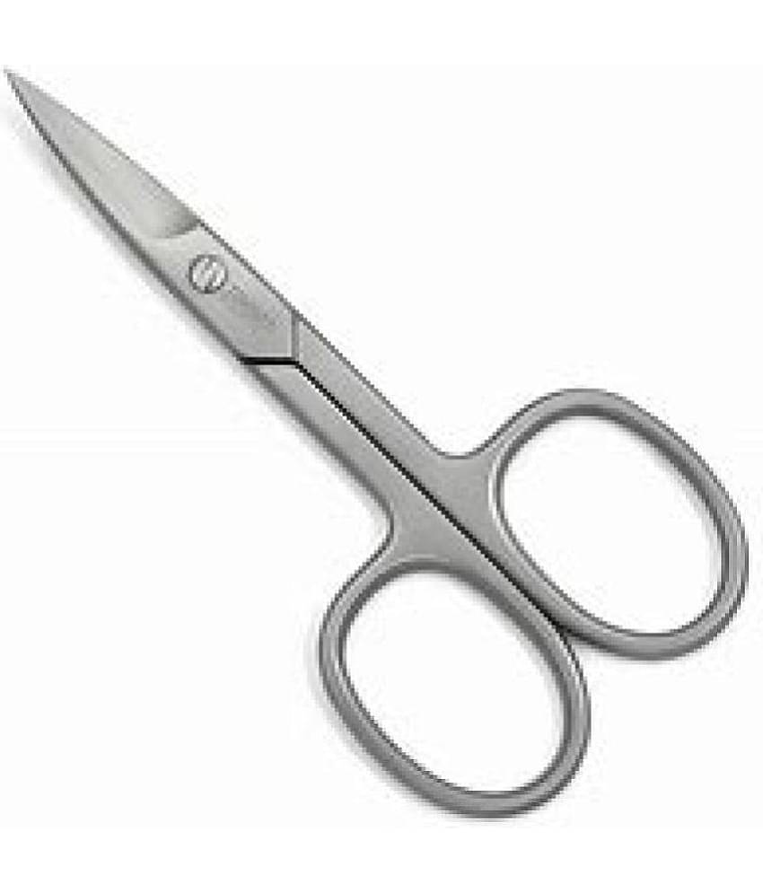 Monaliza Misc. Curved and Rounded Facial Hair Premium Manicure Scissors Multi-purpose -1 pc 3.5 inch-Stainless Steel Scissors For Men - Moustache Scissor, Beard Trimming Scissors, Safety Use for Eyebrows, Eyelashes, Nose, And Ear Hair