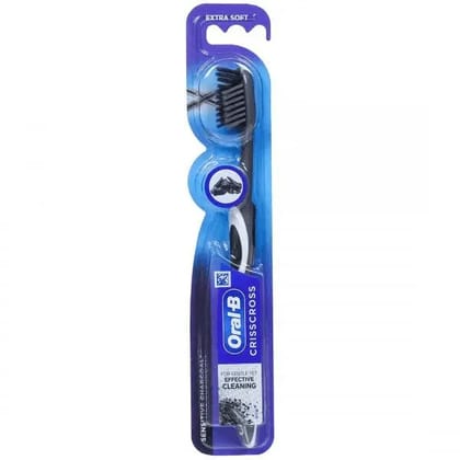 Oral-b crisscross sensitive charcoal tooth brush (extra soft) 1 pc