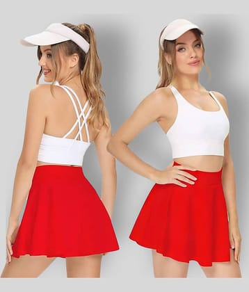 R L F - Red Polyester Women's Circle Skirt ( Pack of 1 )