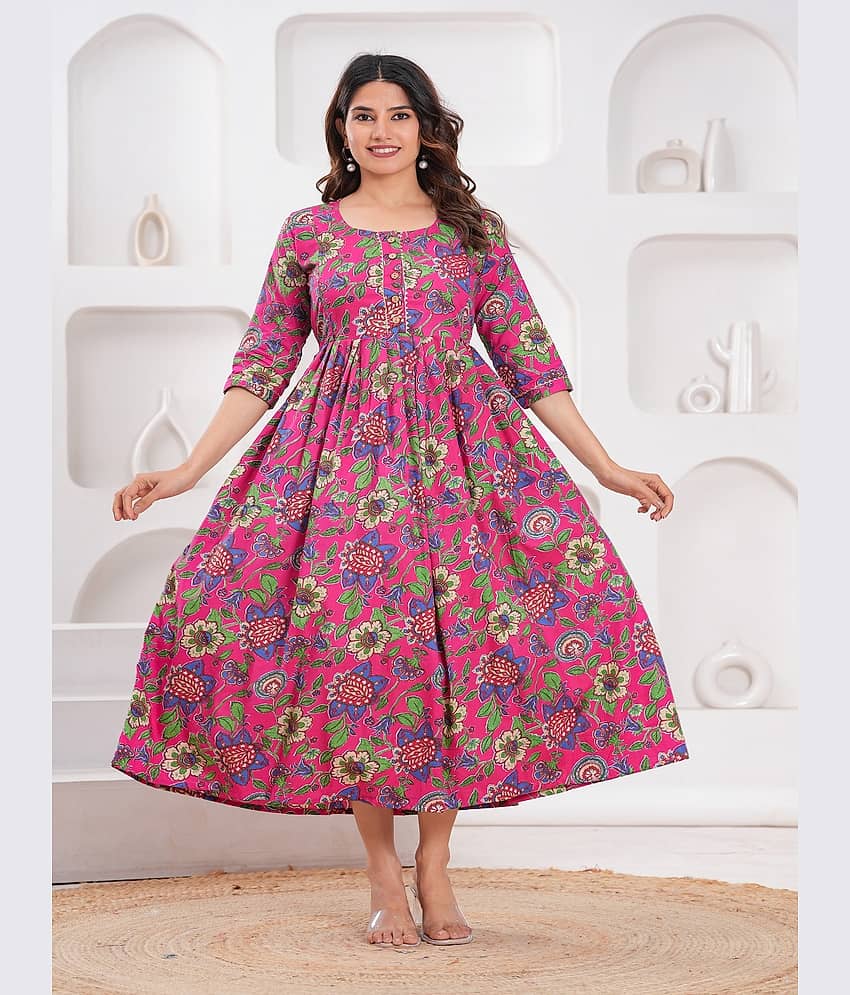 Nevisha Style Purple Cotton Maternity Kurta Single