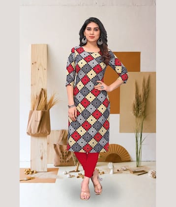 KETAKI FASHION Pack of 1 Crepe Printed Straight Women's Kurti - ( Multicolor )