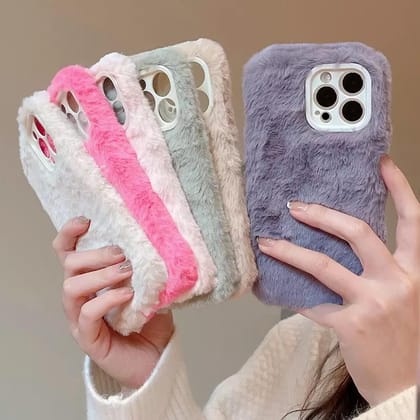 Plush Winter iPhone Fabric Fur Soft Silicone Case-iPhone 11 / Green