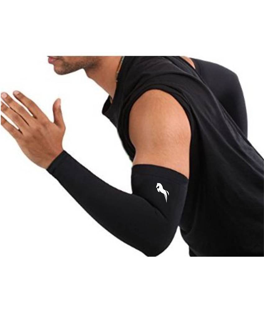 Just Rider Unisex Fully Stretched Finger less Skinny Fit Sun and Dust Protection Arm Sleeves