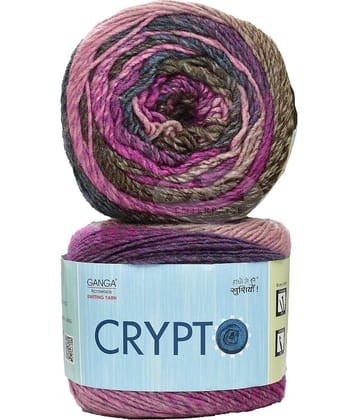 Ganga Knitting Yarn Thick Chunky Wool, M_G Crypto Lavender 400 gm