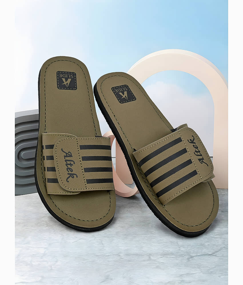 Altek Olive Men's Thong Flip Flop