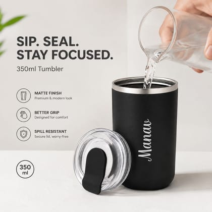 Personalised Gift 350ml Silicone Lid Travel Tumbler