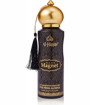 Al - Hassan Dark Magnet Perfumed Spray For Men & Women Long Lasting Body Spray 200 ml (Pack of 1)